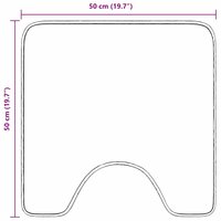 Antislip Badmat met Toilet Cut Grijs 50 x 50 cm PP 9
