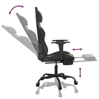 Massage gamestoel met voetensteun kunstleer zwart 7