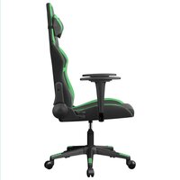 Massage gamestoel kunstleer zwart en groen 4
