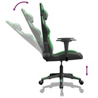 Massage gamestoel kunstleer zwart en groen 5