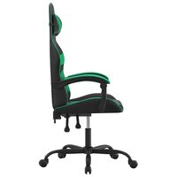 Gamestoel draaibaar kunstleer zwart en groen 4