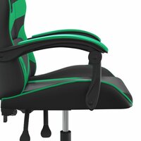 Gamestoel draaibaar kunstleer zwart en groen 7