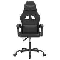 Gamestoel draaibaar kunstleer zwart 3