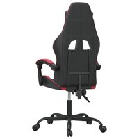 Gamestoel draaibaar kunstleer zwart en wijnrood 5