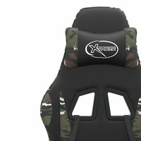 Gamestoel draaibaar kunstleer zwart en camouflage 9