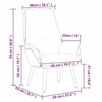 Fauteuil Wolkengrijs 69 x 74 x 93 cm Sherpa Stof 9