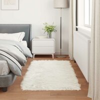 Nep Schapenvacht Tapijt Tafalla Wit 80 x 150 cm Polyester 4