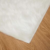 Nep Schapenvacht Tapijt Tafalla Wit 80 x 150 cm Polyester 7