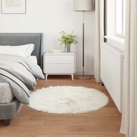 Nep Schapenvacht Tapijt Tafalla Wit &Oslash; 80 cm Polyester 4
