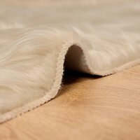 Nep Schapenvacht Tapijt Tafalla Beige 120 x 120 cm Polyester 8