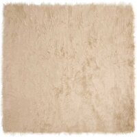 Nep Schapenvacht Tapijt Tafalla Beige 160 x 160 cm Polyester 2