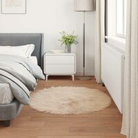 Nep Schapenvacht Tapijt Tafalla Beige &Oslash; 100 cm Polyester 4