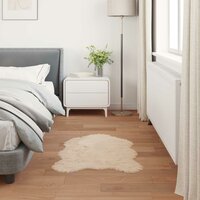 Nep Schapenvacht Tapijt Tafalla Beige 50 x 80 cm Polyester 4