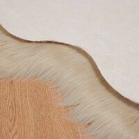 Nep Schapenvacht Tapijt Tafalla Beige 50 x 80 cm Polyester 6