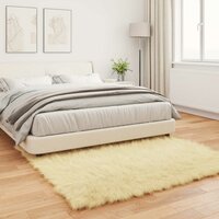 Nep Schapenvacht Tapijt Tafalla Cr&egrave;me 120 x 120 cm Polyester 4