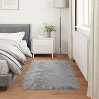 Nep Schapenvacht Tapijt Tafalla Grijs 60 x 110 cm Polyester 4