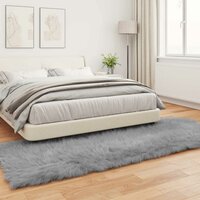Nep Schapenvacht Tapijt Tafalla Grijs 80 x 250 cm Polyester 4