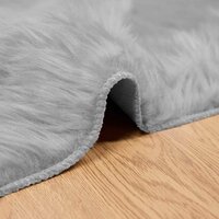 Nep Schapenvacht Tapijt Tafalla Grijs 100 x 200 cm Polyester 8
