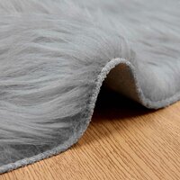 Nep Schapenvacht Tapijt Tafalla Grijs 80 x 120 cm Polyester 8