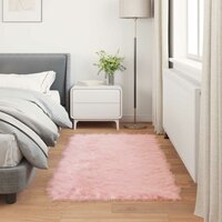 Nep Schapenvacht Tapijt Tafalla Roze 60 x 110 cm Polyester 4