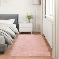 Nep Schapenvacht Tapijt Tafalla Roze 80 x 200 cm Polyester 4