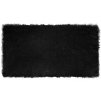 Nep Schapenvacht Tapijt Tafalla Zwart 60 x 110 cm Polyester 2