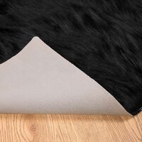 Nep Schapenvacht Tapijt Tafalla Zwart 120 x 170 cm Polyester 7