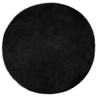 Nep Schapenvacht Tapijt Tafalla Zwart &Oslash; 100 cm Polyester 2