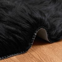 Nep Schapenvacht Tapijt Tafalla Zwart 60 x 90 cm Polyester 9