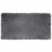 Nep Schapenvacht Tapijt Tafalla Antraciet 60 x 110 cm Polyester 2