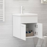 Wastafelkast 41x38,5x46 cm bewerkt hout wit 7