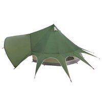 Teepee Tent met dak Groen en Grijs 600 x 600 x 347 cm 7