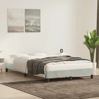 Bedframe zonder matras 80x220 cm fluweel lichtgrijs 3