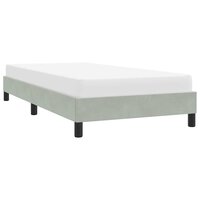 Bedframe zonder matras 80x220 cm fluweel lichtgrijs 4