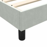 Bedframe zonder matras 80x220 cm fluweel lichtgrijs 8