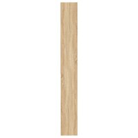 Wasmachinekast 64x24x190 cm wit en sonoma eikenkleurig 7