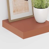 Wandplank met opslag 2 pcs Rood 23 x 23,5 x 4 cm Bewerkt hout 4
