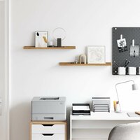 Wandplank met plank 2 pcs Bruin 60 x 9 x 3 cm Bewerkt hout 4