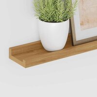Wandplank met plank 2 pcs Bruin 60 x 9 x 3 cm Bewerkt hout 5
