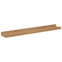 Wandplank met plank 2 pcs Bruin 60 x 9 x 3 cm Bewerkt hout 6