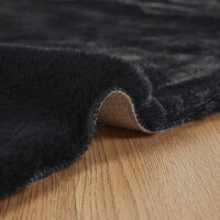 Nep Konijnenbont Tapijt Olite Zwart 80 x 150 cm Polyester 5