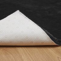 Nep Konijnenbont Tapijt Olite Zwart 80 x 150 cm Polyester 8