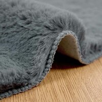 Nep Konijnenbont Tapijt Olite Antraciet &Oslash; 120 cm Polyester 5