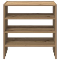 Schoenenrekken 2 st stapelbaar 60x30x30,5 cm artisanaal eiken 4