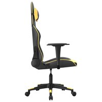 Massage gamestoel kunstleer zwart en goudkleurig 4