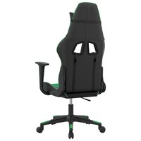 Massage gamestoel kunstleer zwart en groen 8