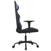 Massage gamestoel stof zwart en blauw 4
