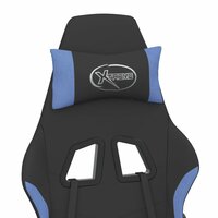 Massage gamestoel stof zwart en blauw 9