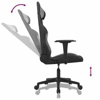 Massage gamestoel stof zwart en lichtgrijs 6