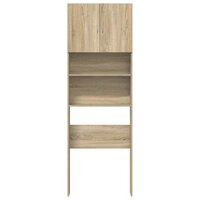Wasmachinekast 64x24x190 cm bewerkt hout en sonoma eikenkleurig 5